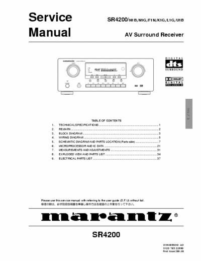 Marantz SR4200 S.M.